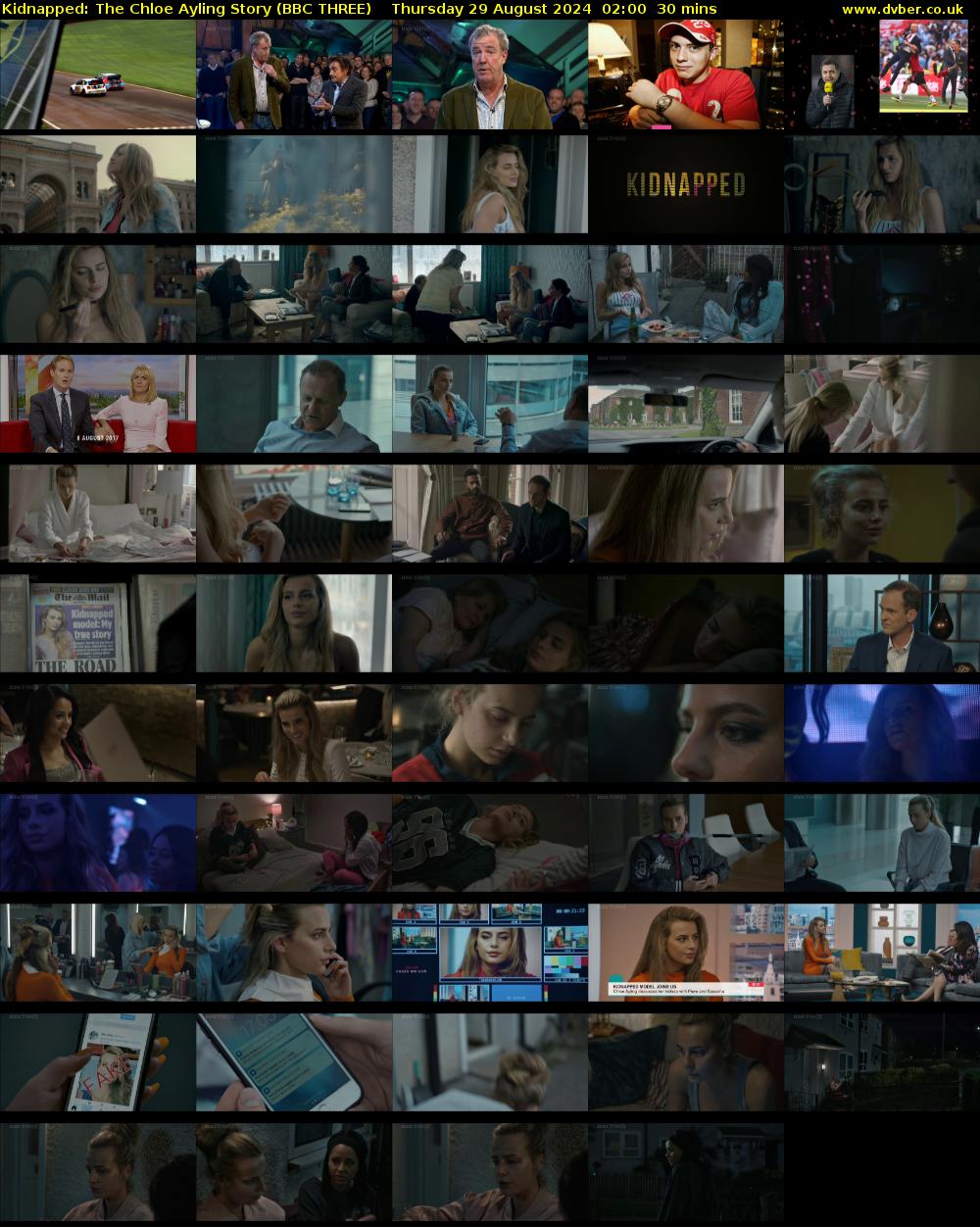 Kidnapped: The Chloe Ayling Story (BBC THREE) Thursday 29 August 2024 02:00 - 02:30