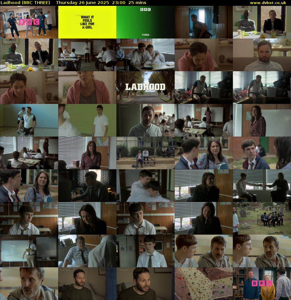 Ladhood (BBC THREE) Thursday 26 June 2025 23:00 - 23:25