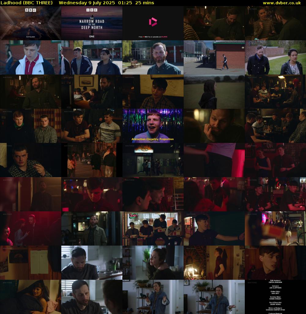 Ladhood (BBC THREE) Wednesday 9 July 2025 01:25 - 01:50