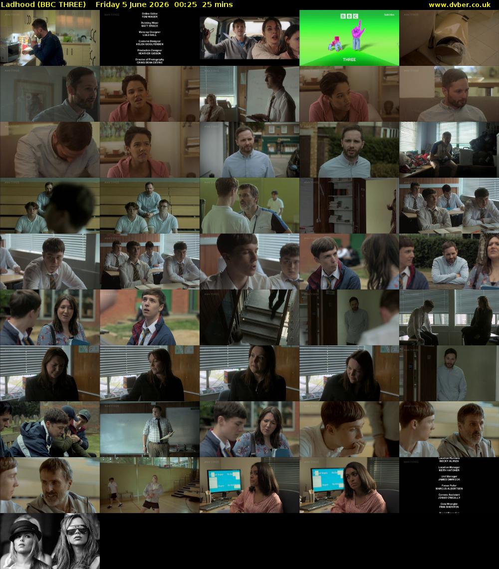 Ladhood (BBC THREE) Friday 5 June 2026 00:25 - 00:50