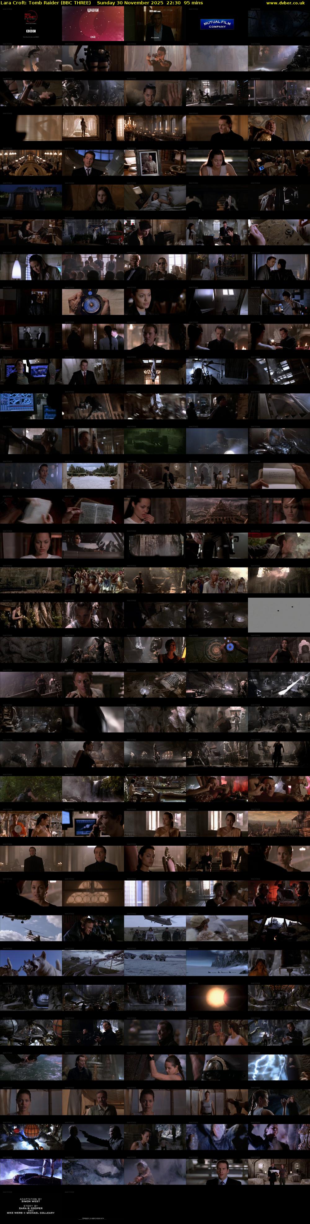 Lara Croft: Tomb Raider (BBC THREE) Sunday 30 November 2025 22:30 - 00:05