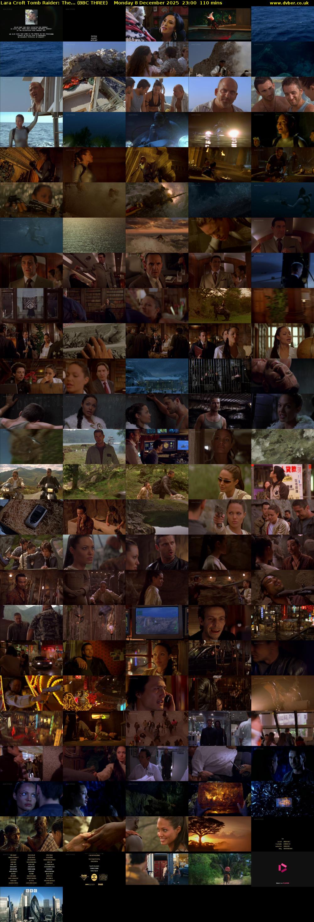 Lara Croft Tomb Raider: The... (BBC THREE) Monday 8 December 2025 23:00 - 00:50