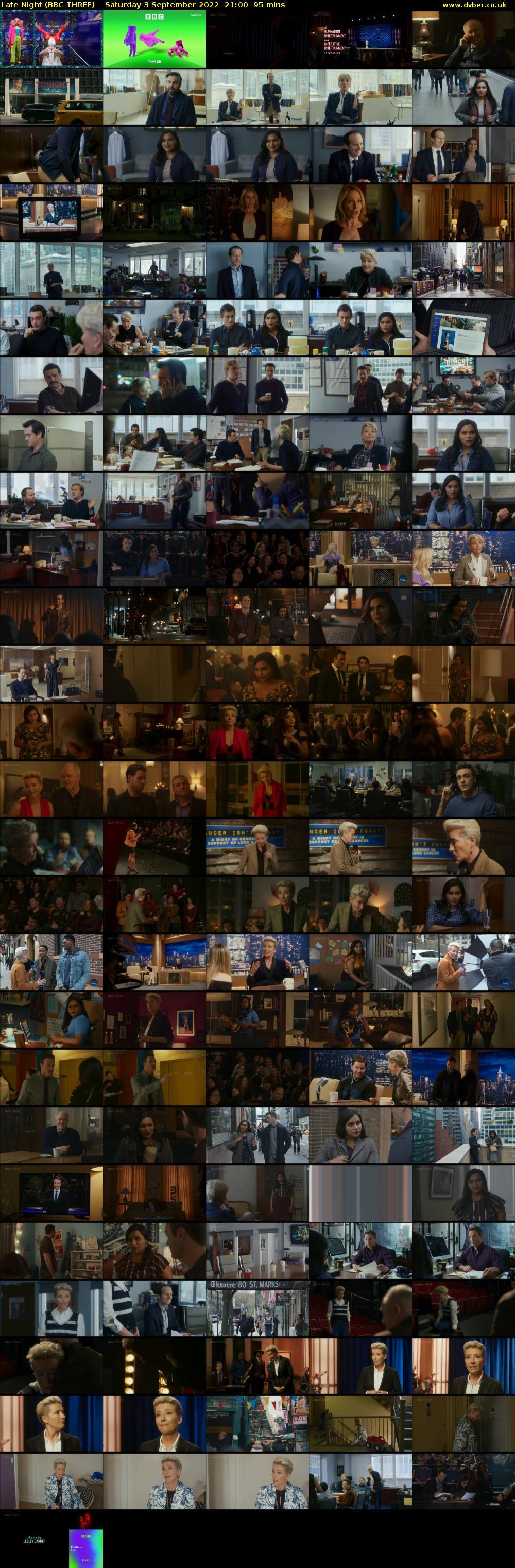 Late Night (BBC THREE) Saturday 3 September 2022 21:00 - 22:35