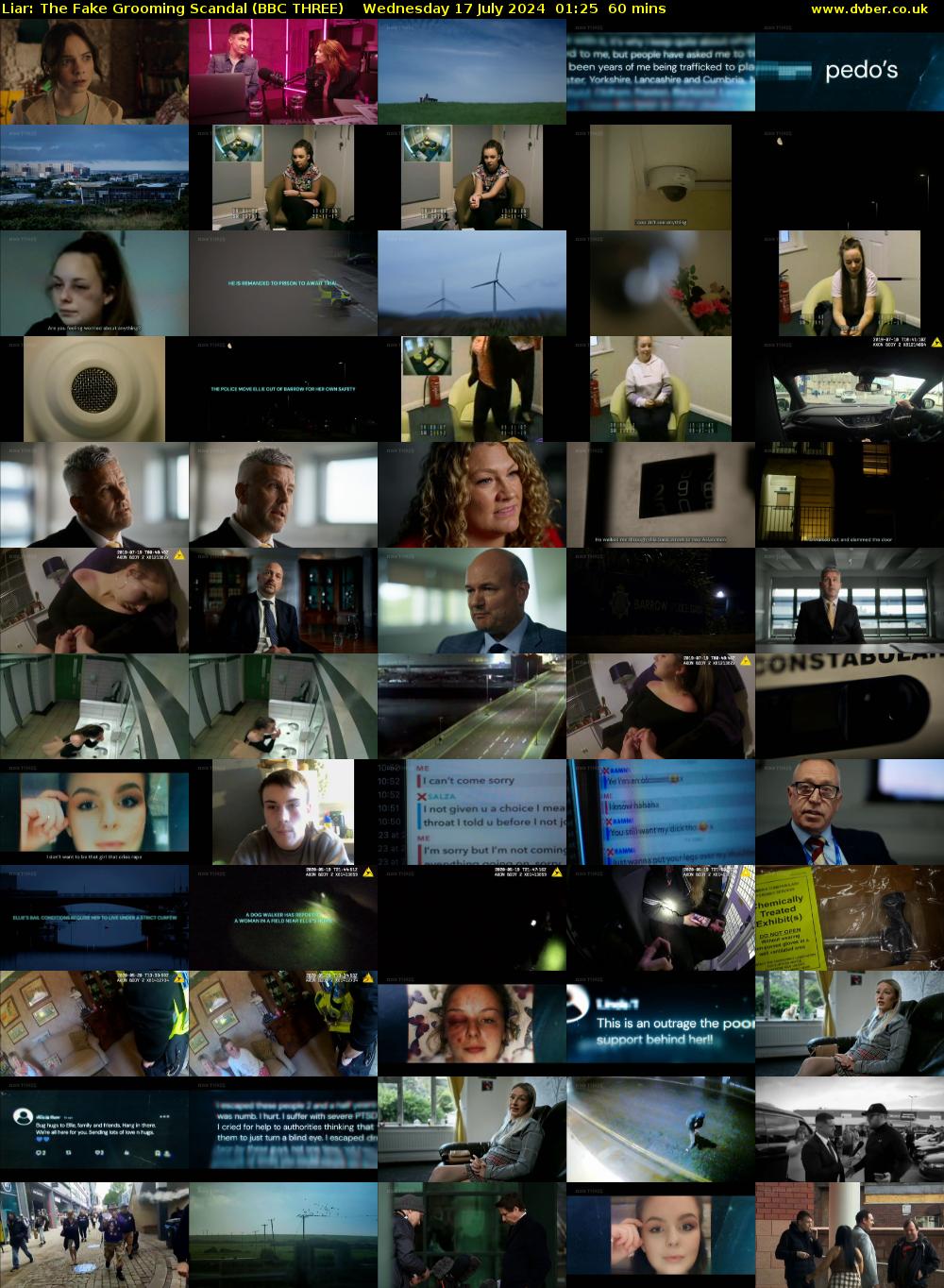 Liar: The Fake Grooming Scandal (BBC THREE) Wednesday 17 July 2024 01:25 - 02:25