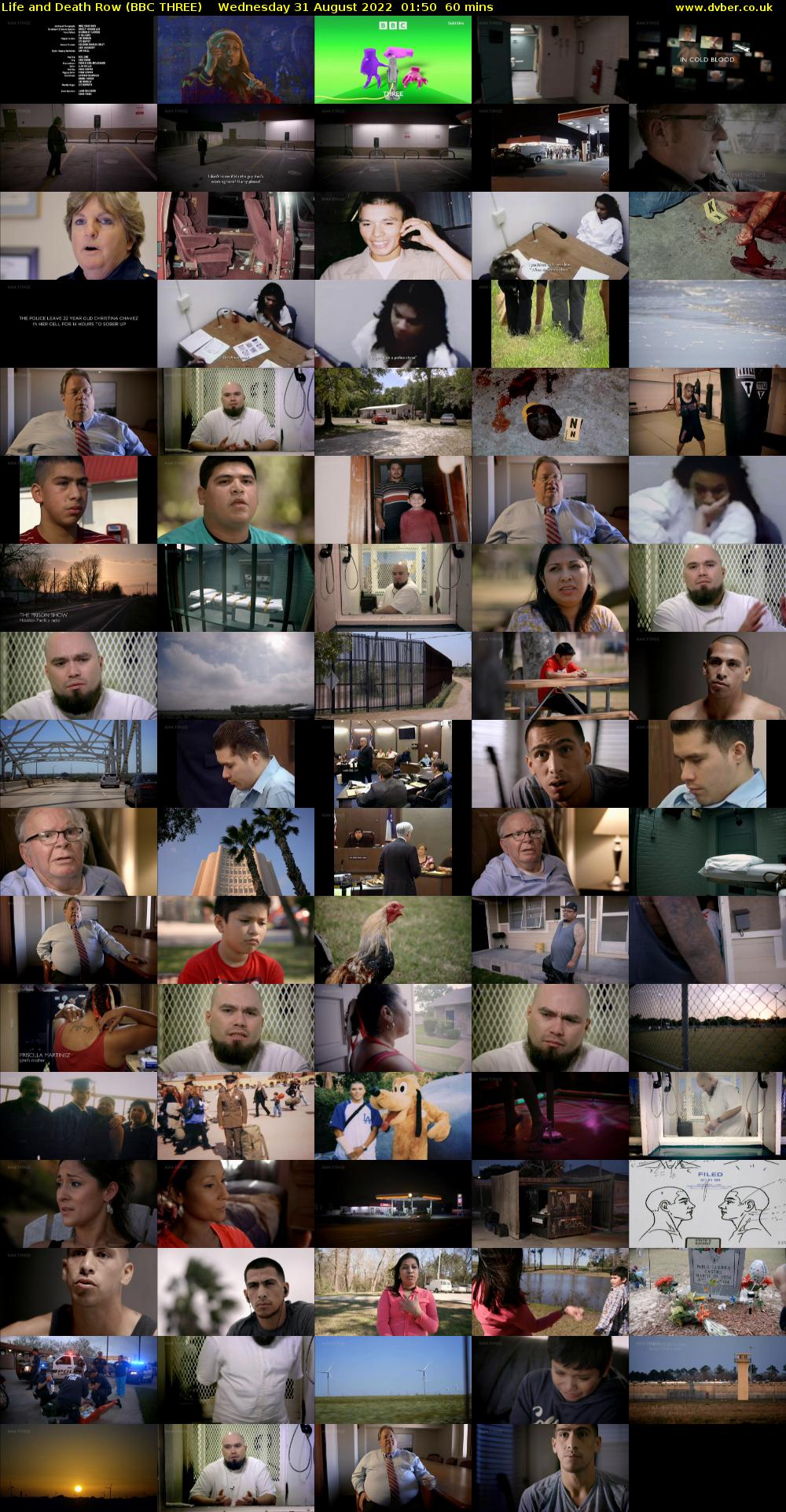 Life and Death Row (BBC THREE) Wednesday 31 August 2022 01:50 - 02:50