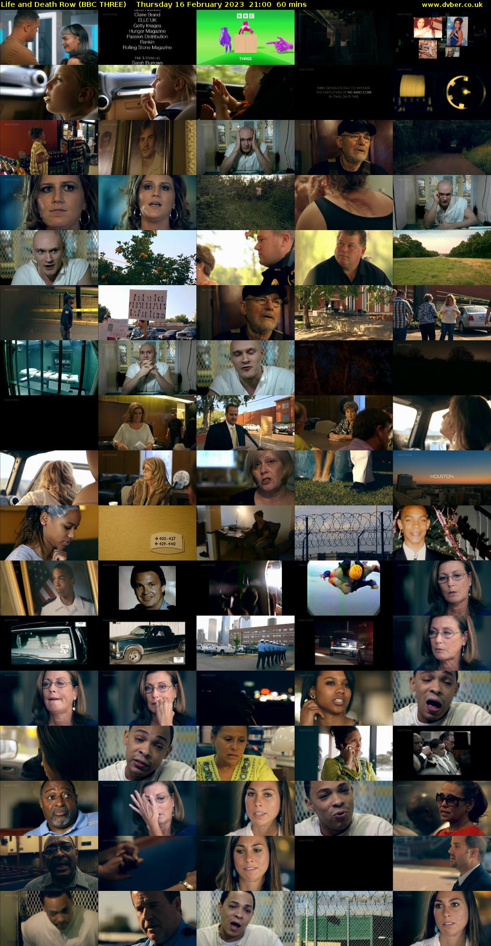 Life and Death Row (BBC THREE) Thursday 16 February 2023 21:00 - 22:00