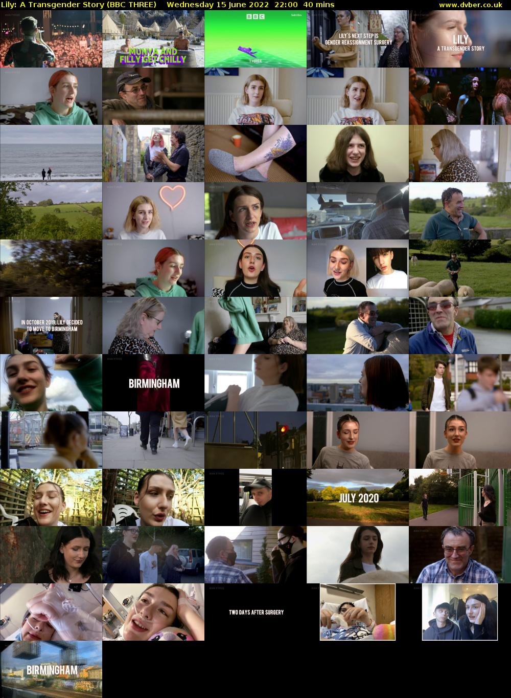 Lily: A Transgender Story (BBC THREE) Wednesday 15 June 2022 22:00 - 22:40