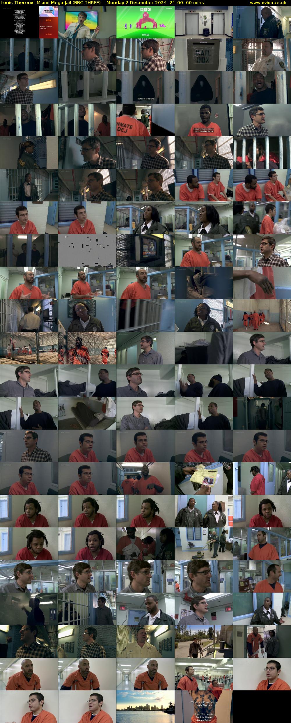 Louis Theroux: Miami Mega-Jail (BBC THREE) Monday 2 December 2024 21:00 - 22:00