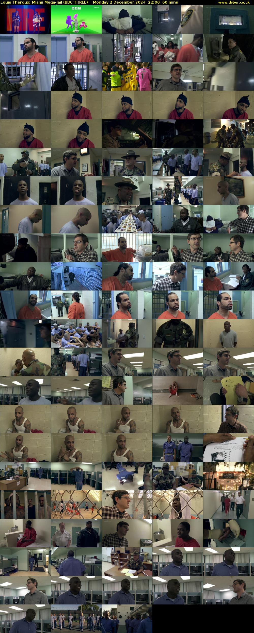 Louis Theroux: Miami Mega-Jail (BBC THREE) Monday 2 December 2024 22:00 - 23:00