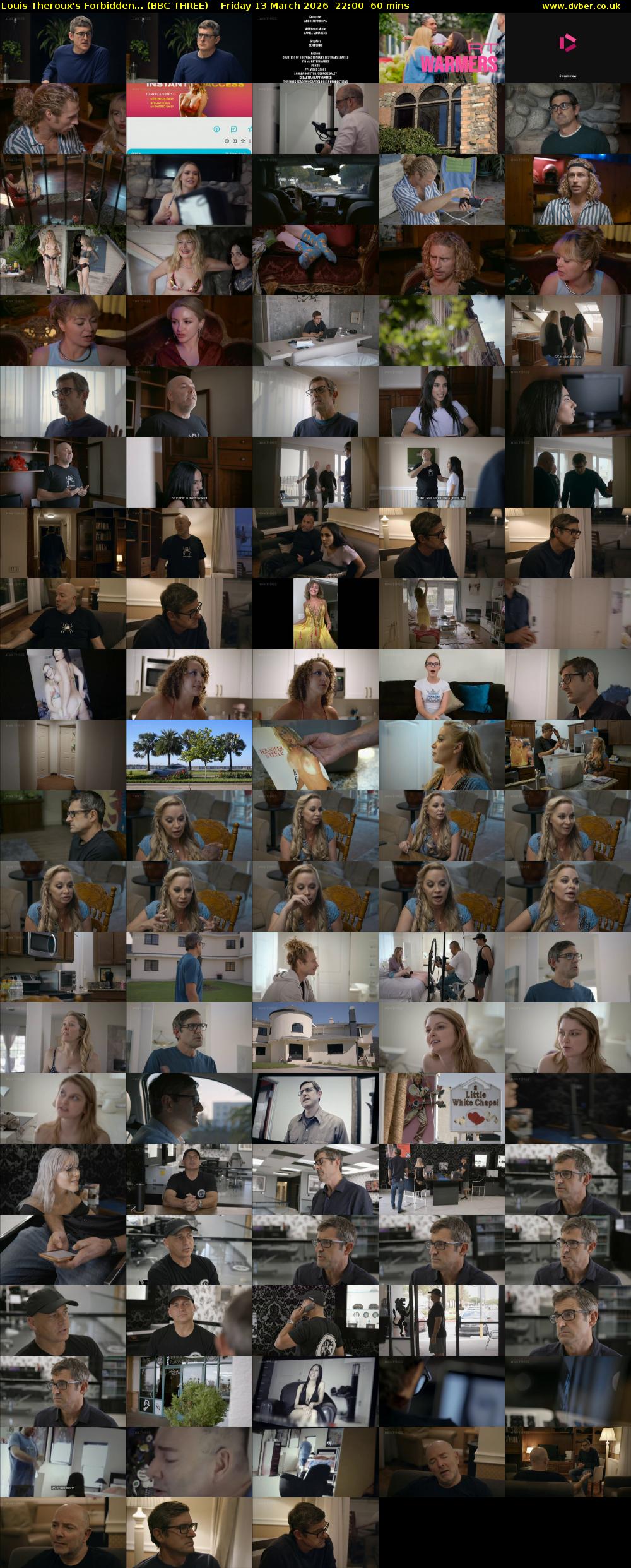 Louis Theroux's Forbidden... (BBC THREE) Friday 13 March 2026 22:00 - 23:00