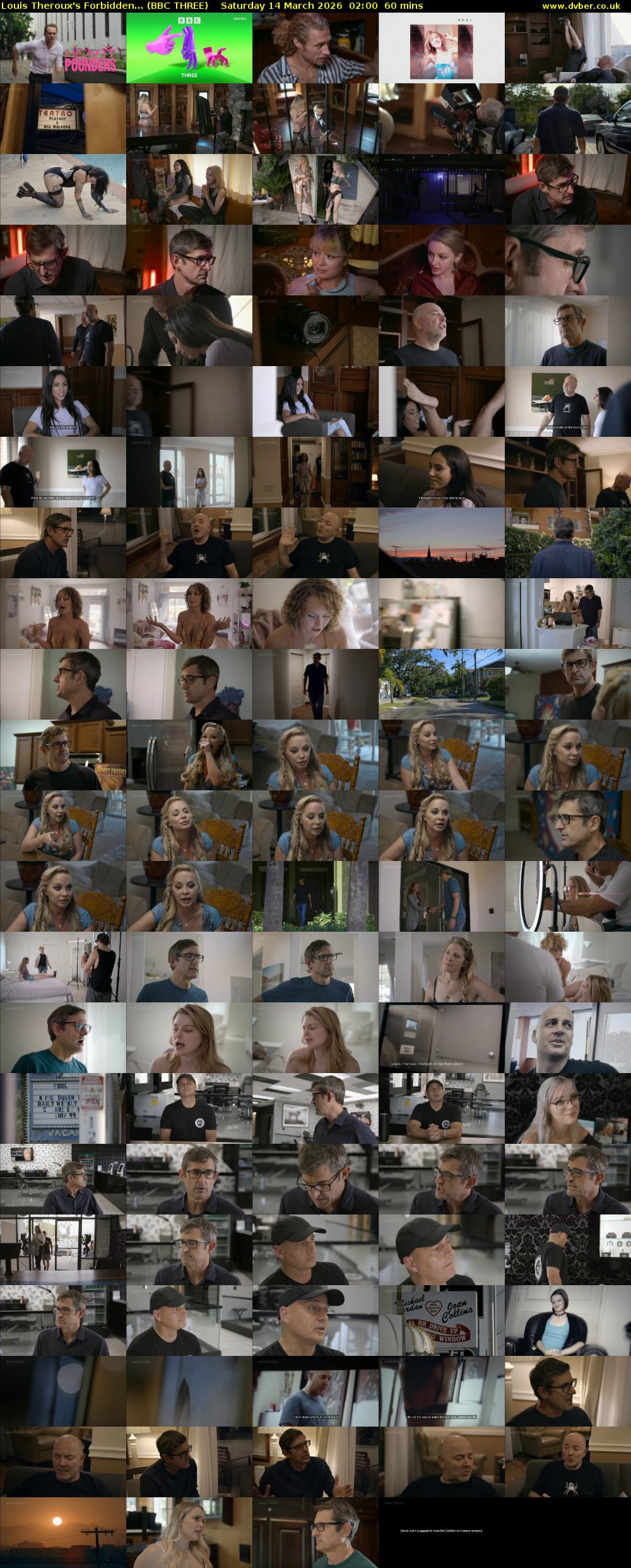 Louis Theroux's Forbidden... (BBC THREE) Saturday 14 March 2026 02:00 - 03:00