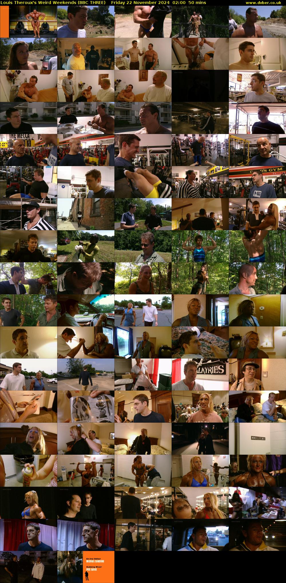 Louis Theroux's Weird Weekends (BBC THREE) Friday 22 November 2024 02:00 - 02:50