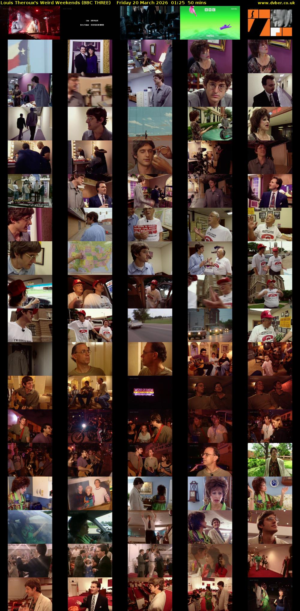 Louis Theroux's Weird Weekends (BBC THREE) Friday 20 March 2026 01:25 - 02:15
