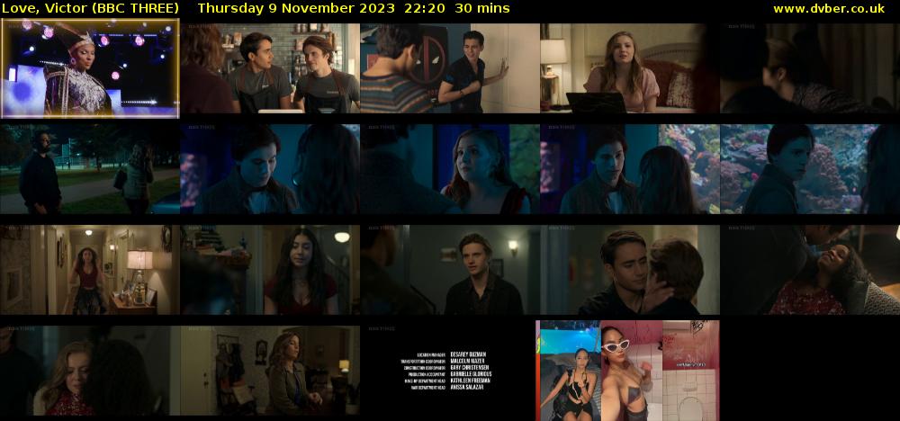 Love, Victor (BBC THREE) Thursday 9 November 2023 22:20 - 22:50