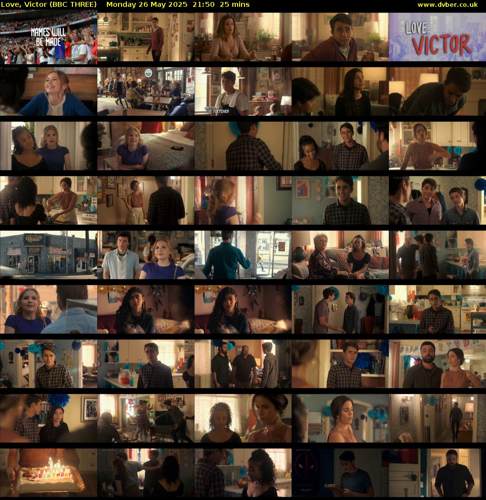 Love, Victor (BBC THREE) Monday 26 May 2025 21:50 - 22:15