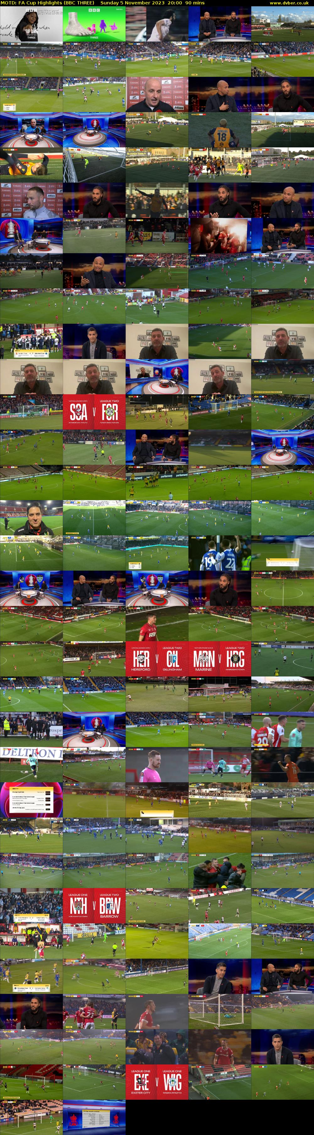 MOTD: FA Cup Highlights (BBC THREE) Sunday 5 November 2023 20:00 - 21:30