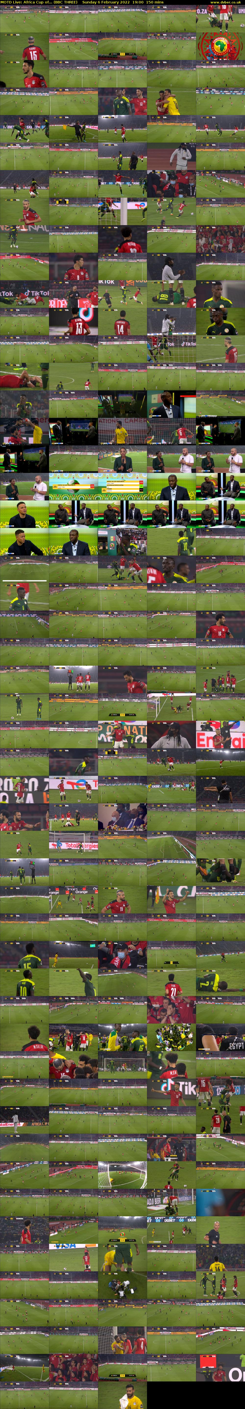 MOTD Live: Africa Cup of... (BBC THREE) Sunday 6 February 2022 19:00 - 21:30