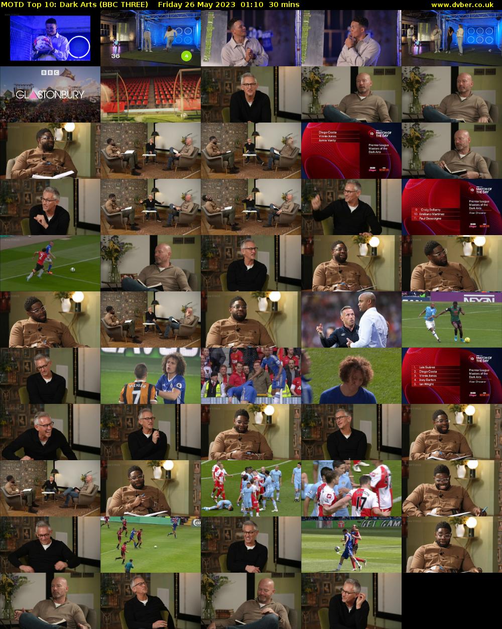 MOTD Top 10: Dark Arts (BBC THREE) Friday 26 May 2023 01:10 - 01:40
