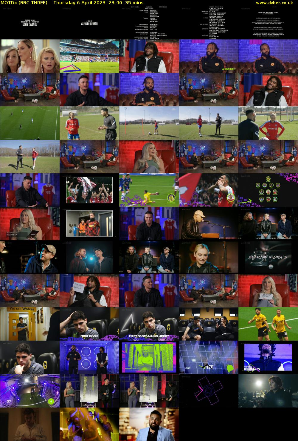 MOTDx (BBC THREE) Thursday 6 April 2023 23:40 - 00:15