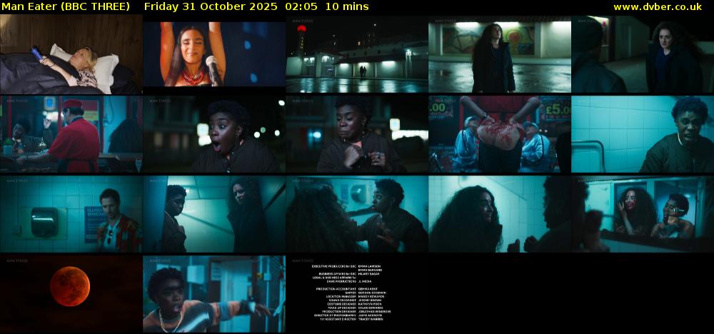 Man Eater (BBC THREE) Friday 31 October 2025 02:05 - 02:15