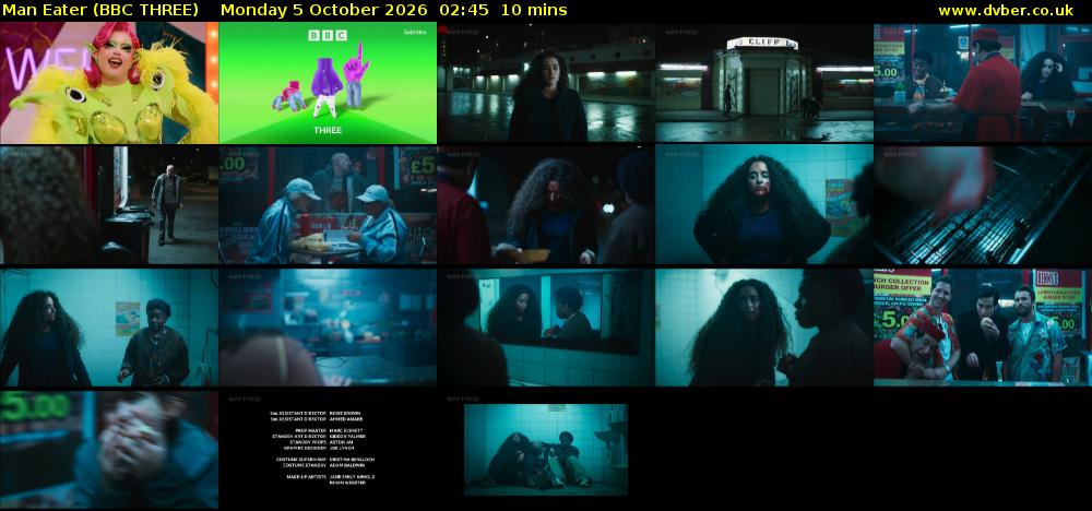 Man Eater (BBC THREE) Monday 5 October 2026 02:45 - 02:55