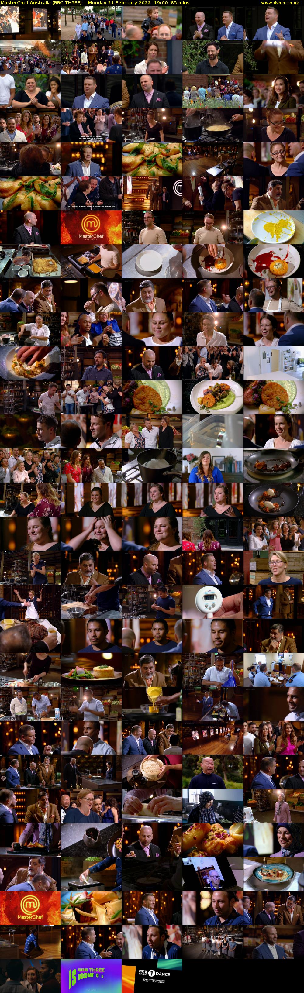 MasterChef Australia (BBC THREE) Monday 21 February 2022 19:00 - 20:25