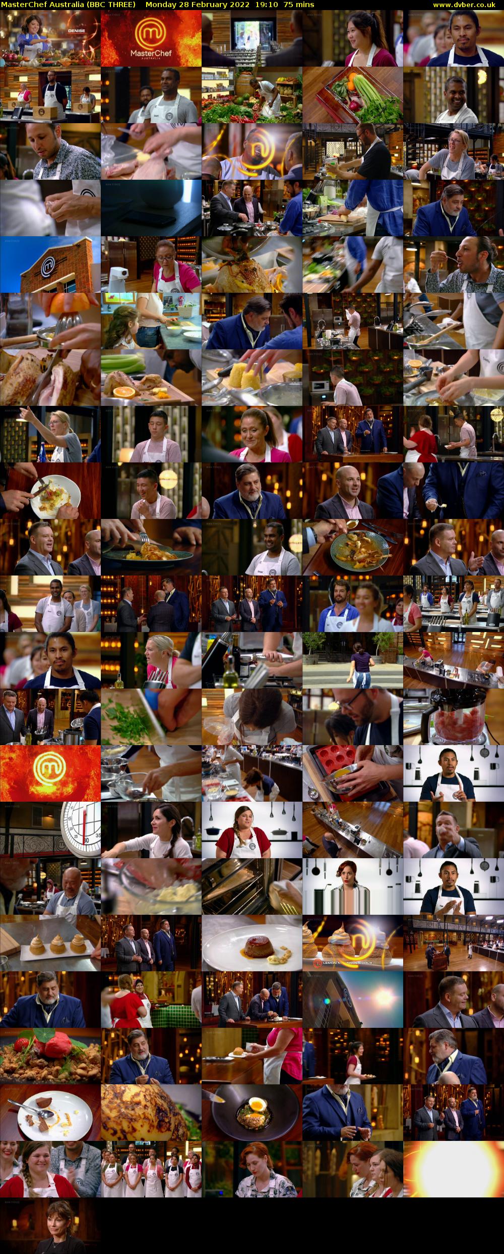 MasterChef Australia (BBC THREE) Monday 28 February 2022 19:10 - 20:25