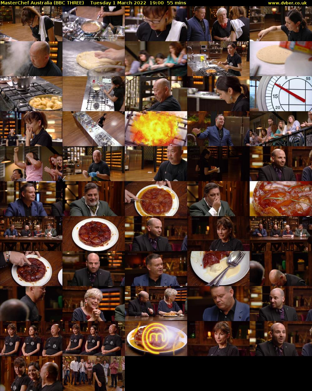 MasterChef Australia (BBC THREE) Tuesday 1 March 2022 19:00 - 19:55