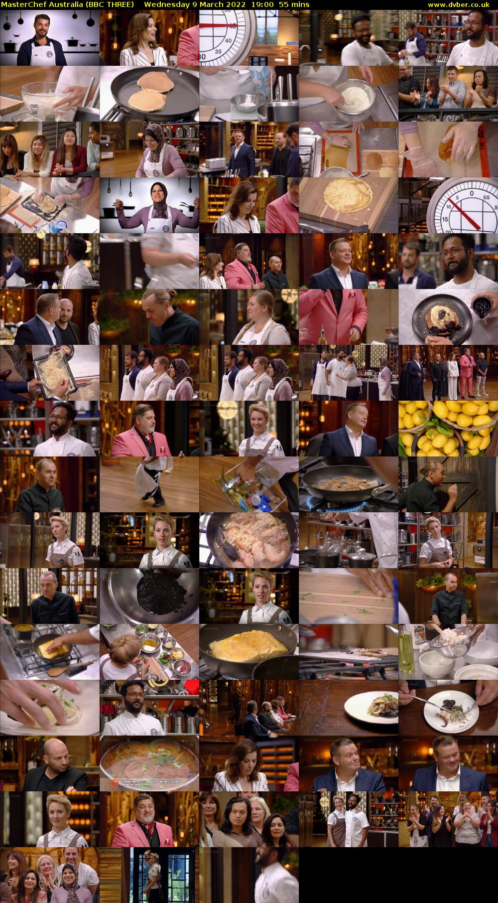 MasterChef Australia (BBC THREE) Wednesday 9 March 2022 19:00 - 19:55