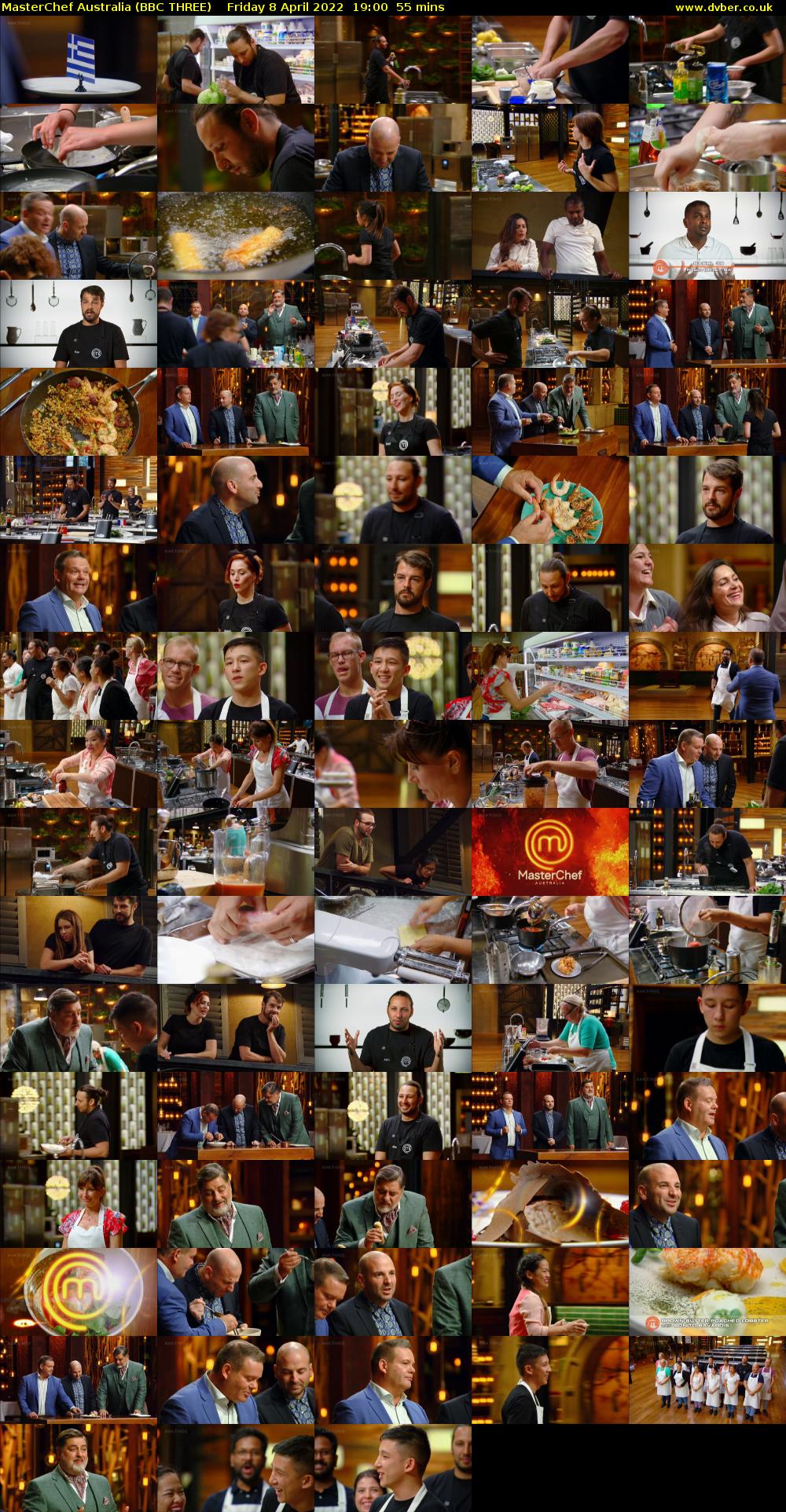 MasterChef Australia (BBC THREE) Friday 8 April 2022 19:00 - 19:55
