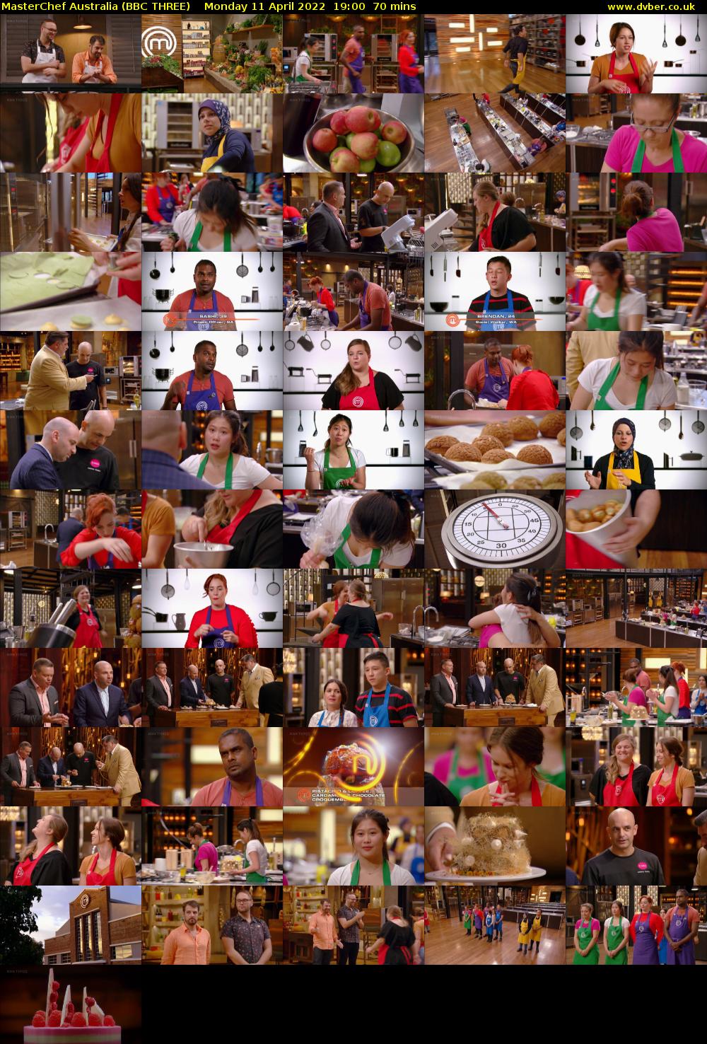 MasterChef Australia (BBC THREE) Monday 11 April 2022 19:00 - 20:10