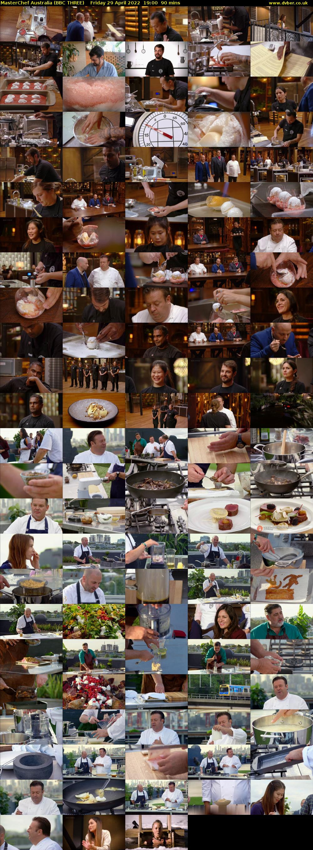 MasterChef Australia (BBC THREE) Friday 29 April 2022 19:00 - 20:30