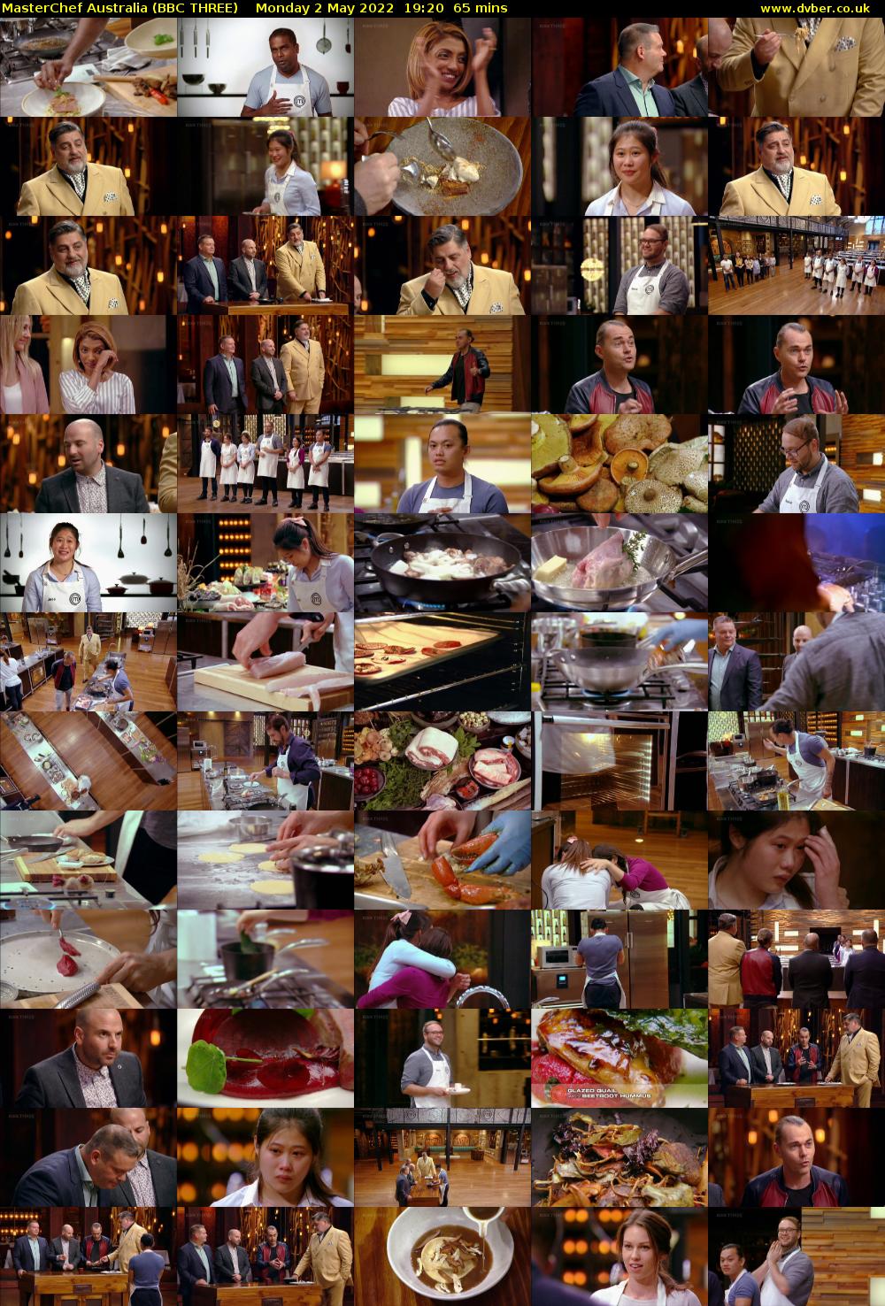MasterChef Australia (BBC THREE) Monday 2 May 2022 19:20 - 20:25
