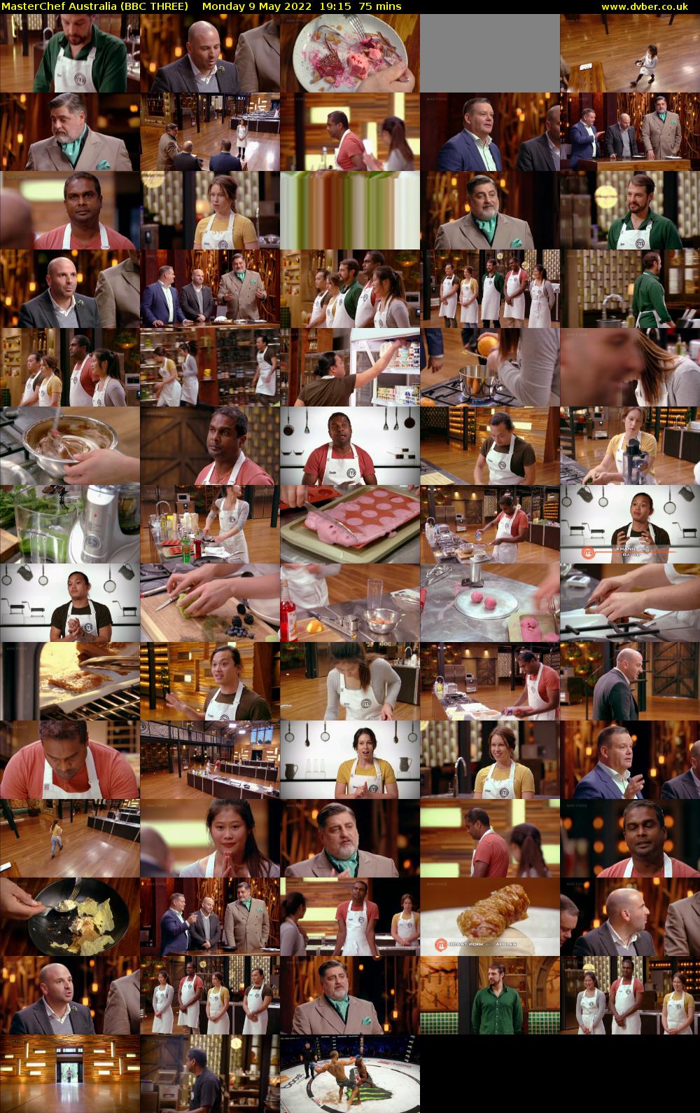MasterChef Australia (BBC THREE) Monday 9 May 2022 19:15 - 20:30