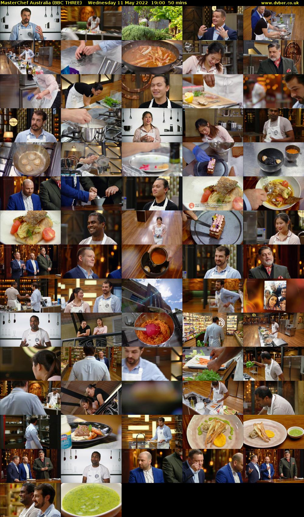 MasterChef Australia (BBC THREE) Wednesday 11 May 2022 19:00 - 19:50
