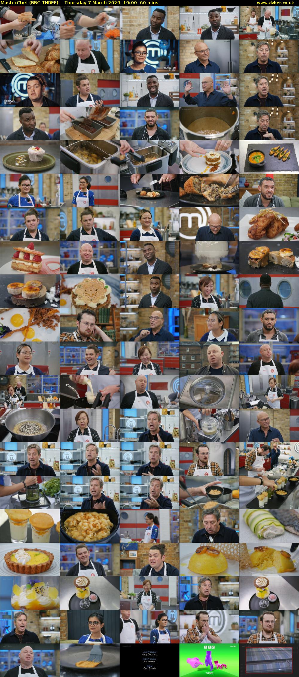 MasterChef (BBC THREE) Thursday 7 March 2024 19:00 - 20:00