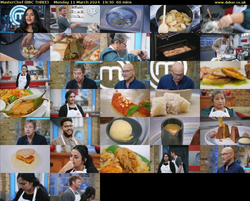 MasterChef (BBC THREE) Monday 11 March 2024 19:30 - 20:30