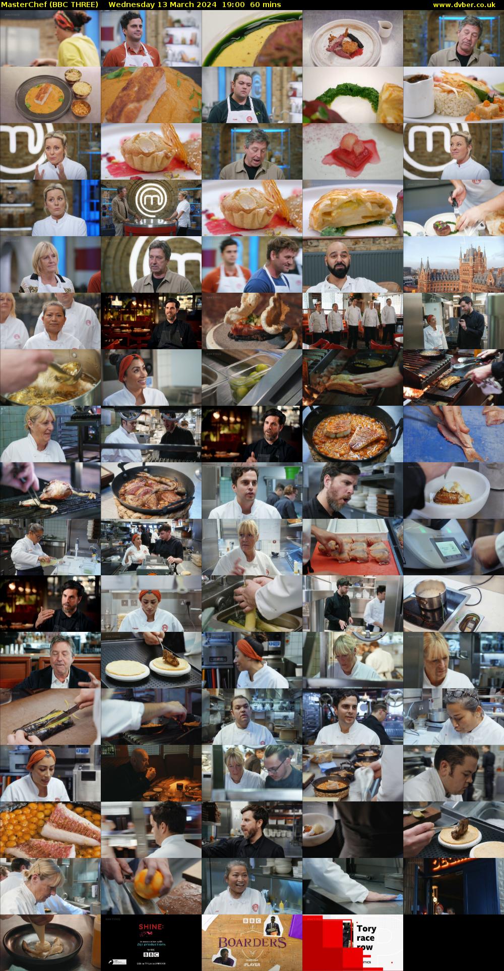 MasterChef (BBC THREE) Wednesday 13 March 2024 19:00 - 20:00
