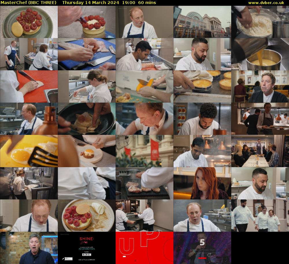 MasterChef (BBC THREE) Thursday 14 March 2024 19:00 - 20:00