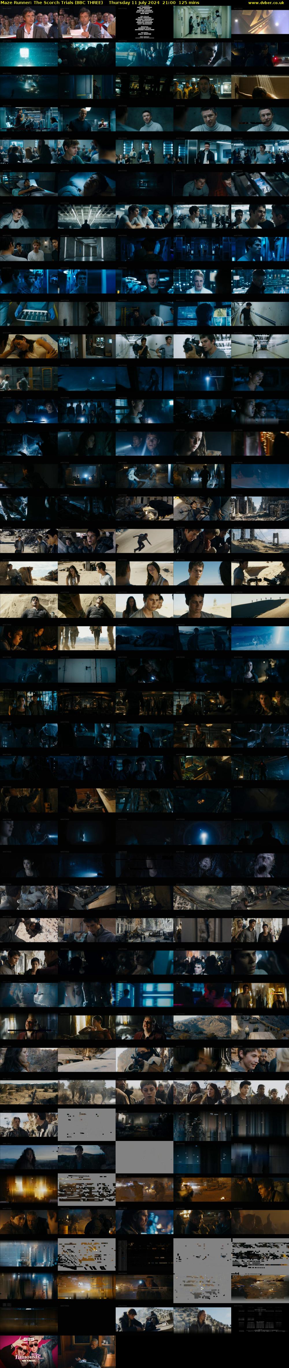 Maze Runner: The Scorch Trials (BBC THREE) Thursday 11 July 2024 21:00 - 23:05