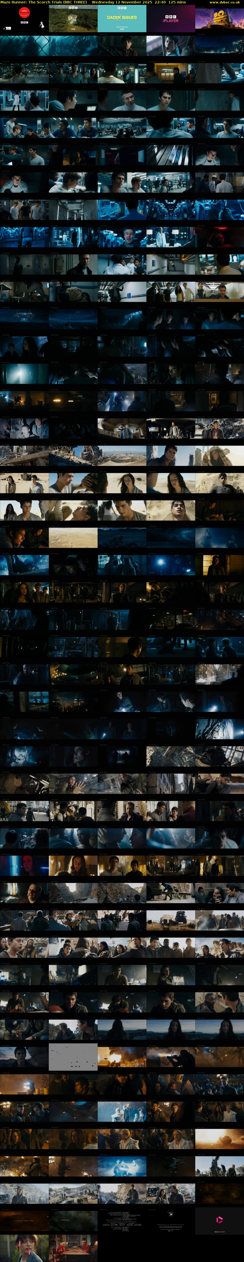 Maze Runner: The Scorch Trials (BBC THREE) Wednesday 12 November 2025 22:40 - 00:45