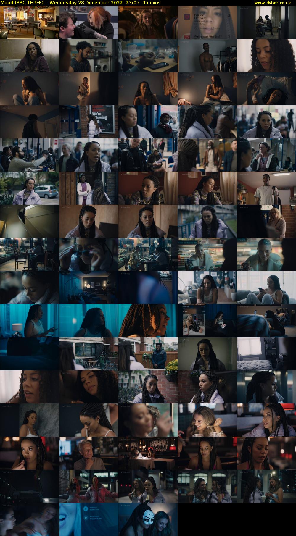 Mood (BBC THREE) Wednesday 28 December 2022 23:05 - 23:50