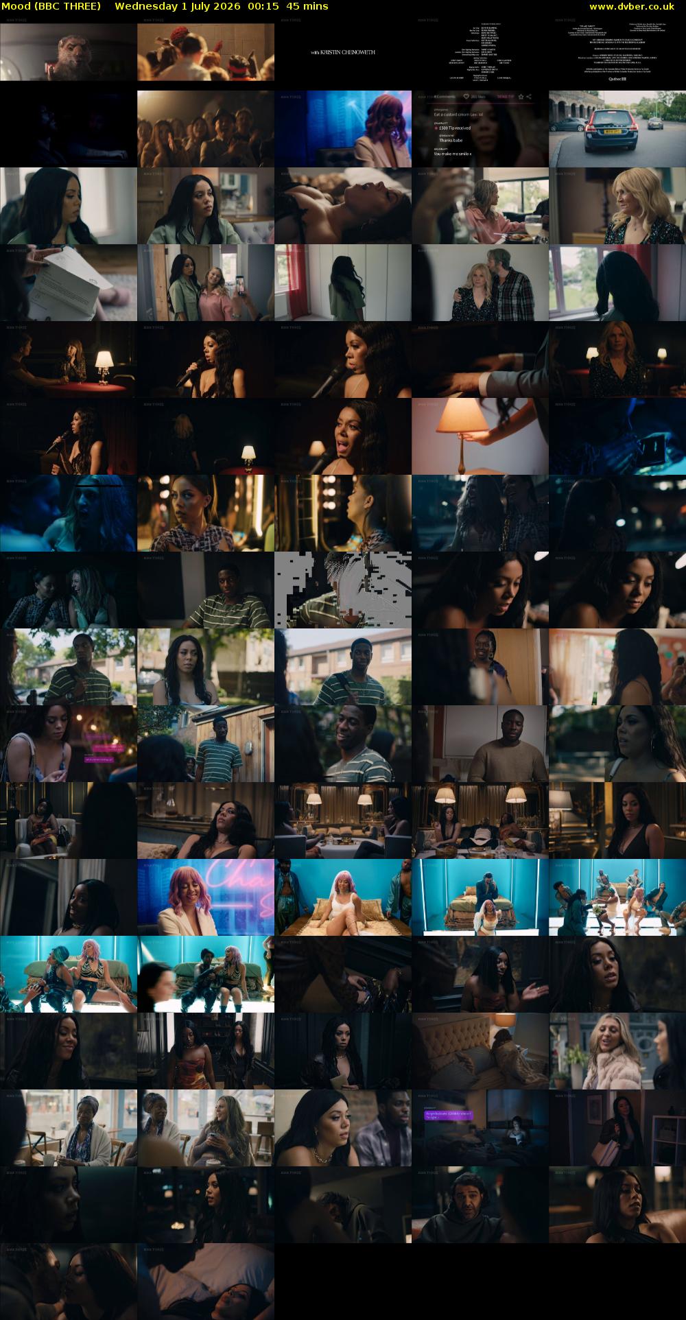 Mood (BBC THREE) Wednesday 1 July 2026 00:15 - 01:00