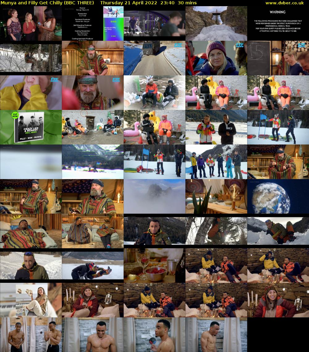 Munya and Filly Get Chilly (BBC THREE) Thursday 21 April 2022 23:40 - 00:10