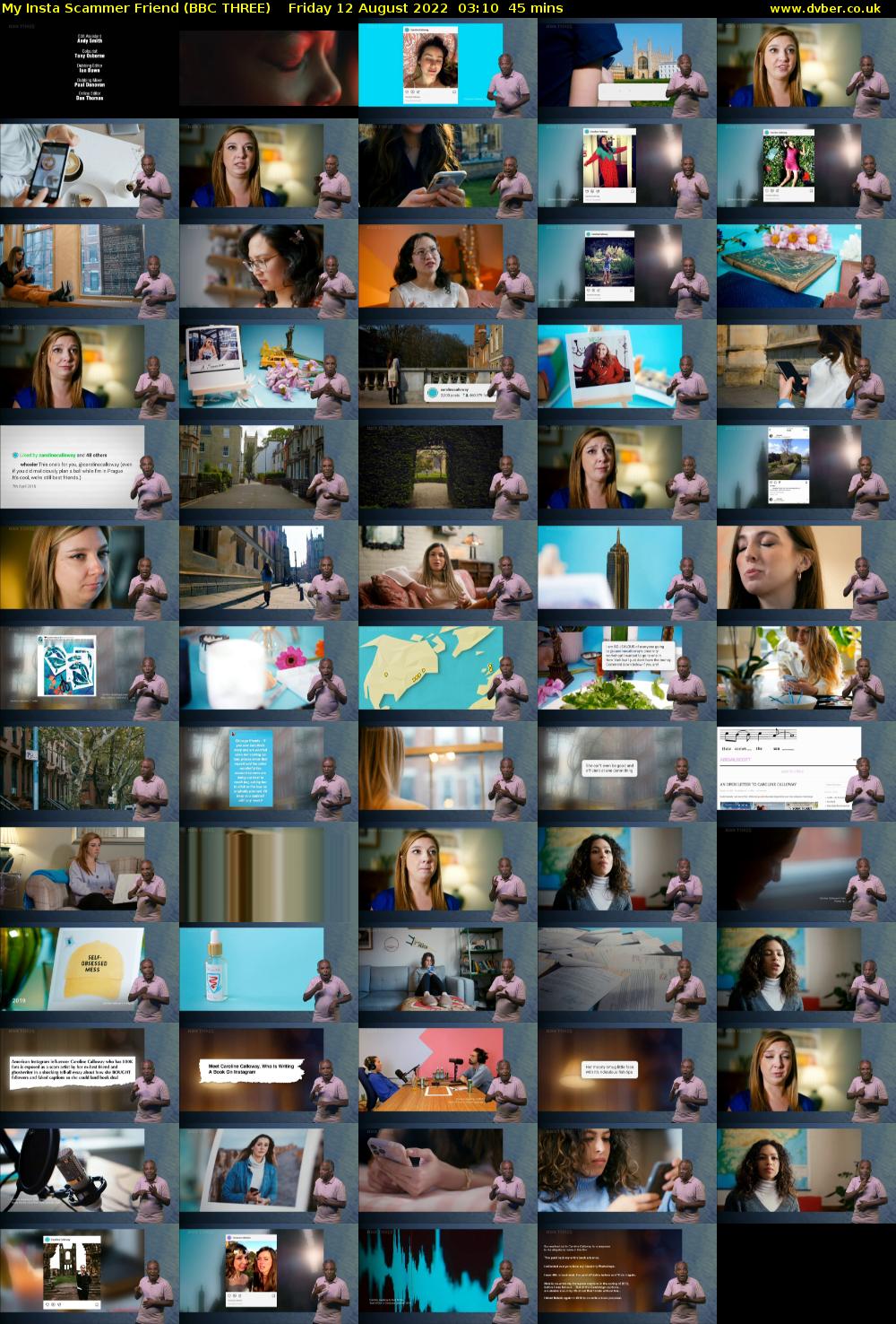 My Insta Scammer Friend (BBC THREE) Friday 12 August 2022 03:10 - 03:55