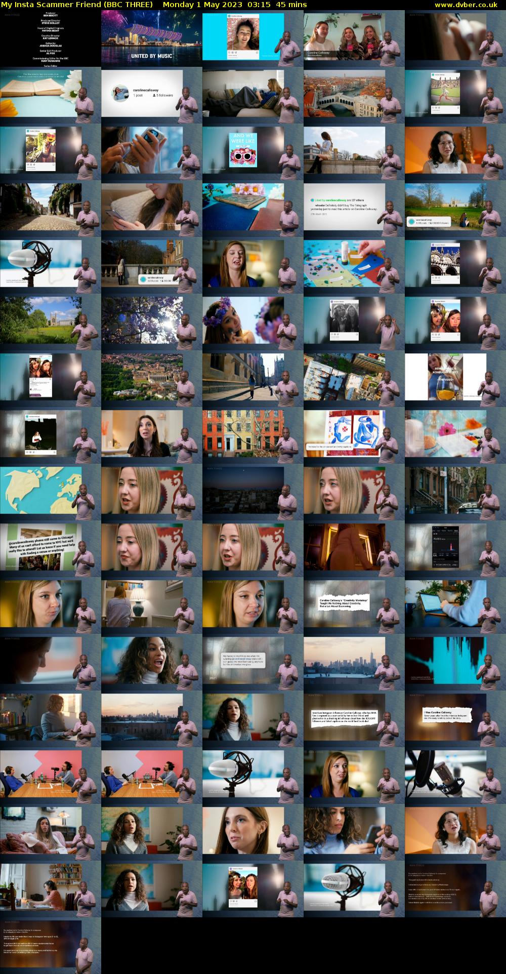 My Insta Scammer Friend (BBC THREE) Monday 1 May 2023 03:15 - 04:00