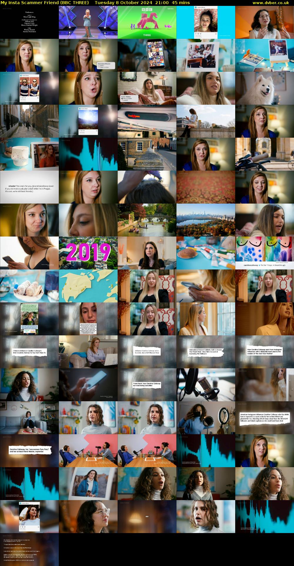 My Insta Scammer Friend (BBC THREE) Tuesday 8 October 2024 21:00 - 21:45