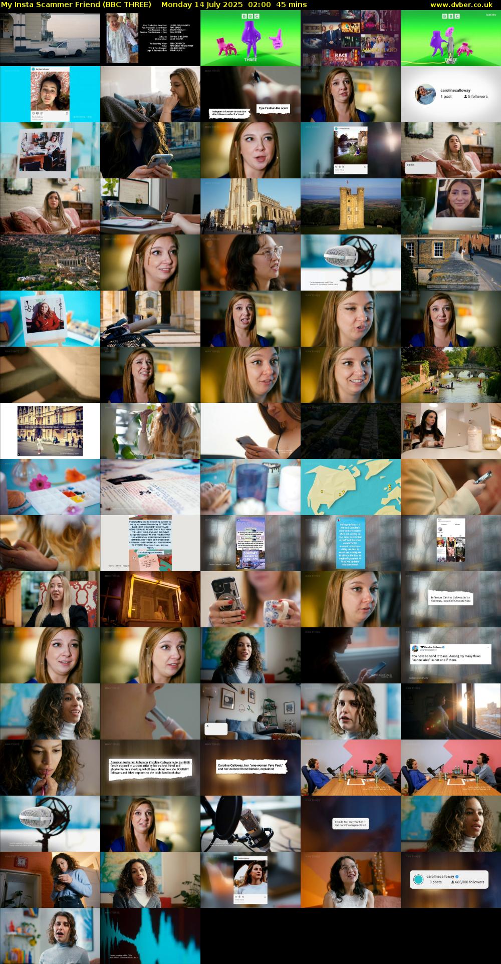 My Insta Scammer Friend (BBC THREE) Monday 14 July 2025 02:00 - 02:45