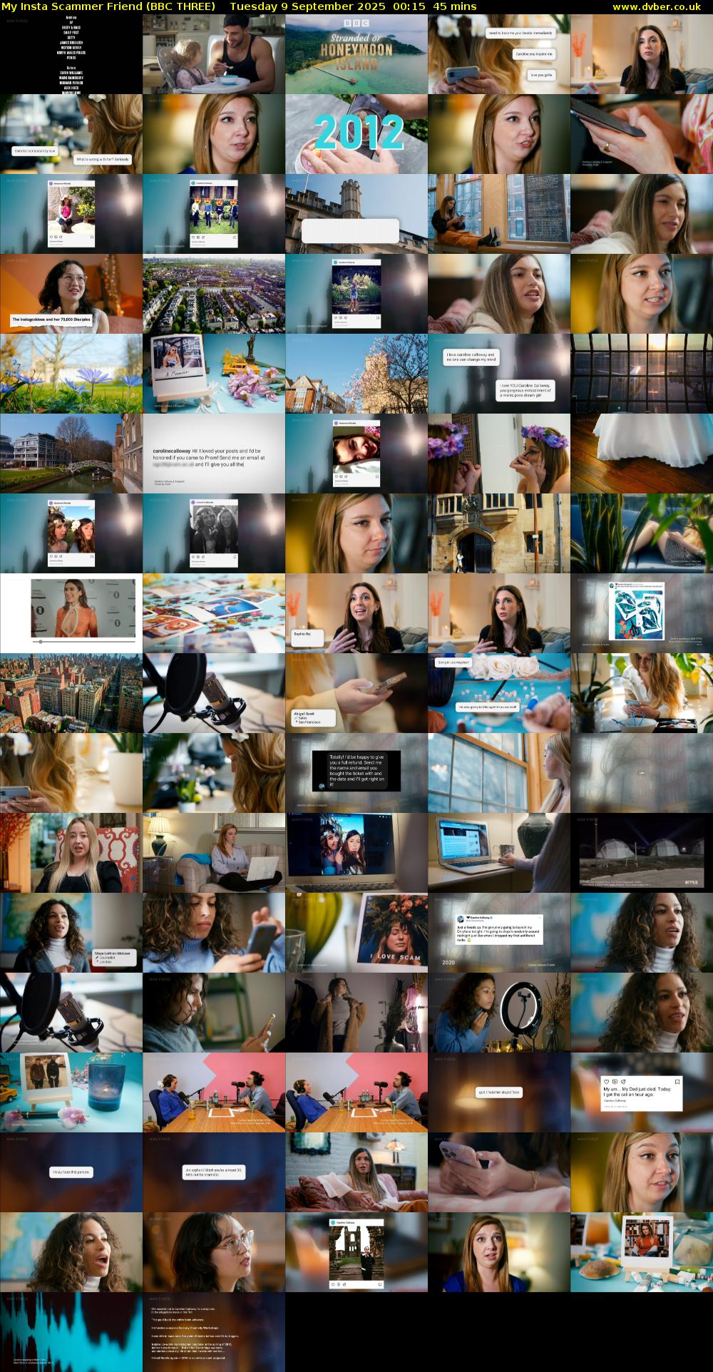 My Insta Scammer Friend (BBC THREE) Tuesday 9 September 2025 00:15 - 01:00