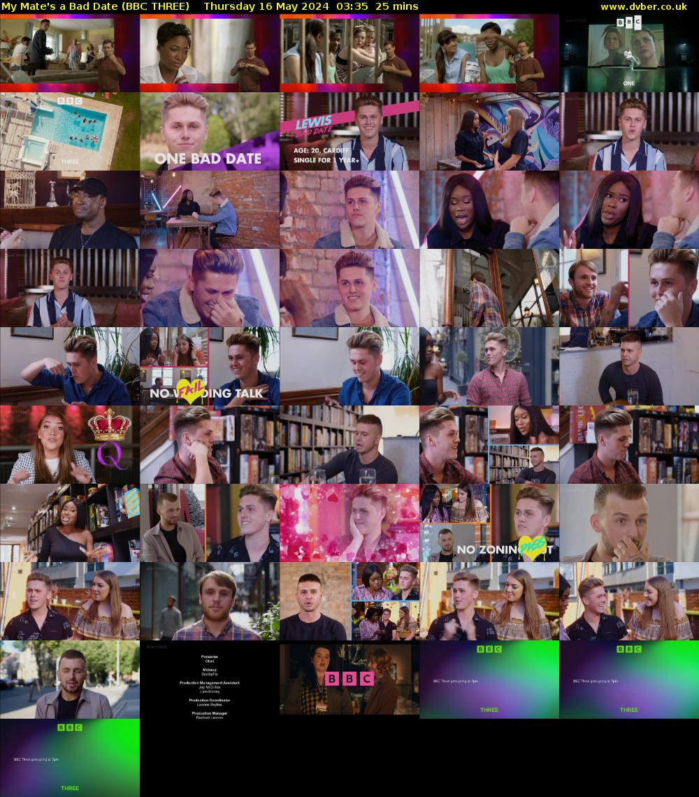 My Mate's a Bad Date (BBC THREE) Thursday 16 May 2024 03:35 - 04:00